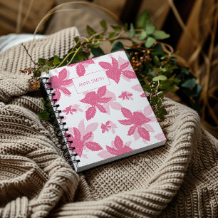 Agenda Elegante rosa Roses_White no Script de Padrão Flor