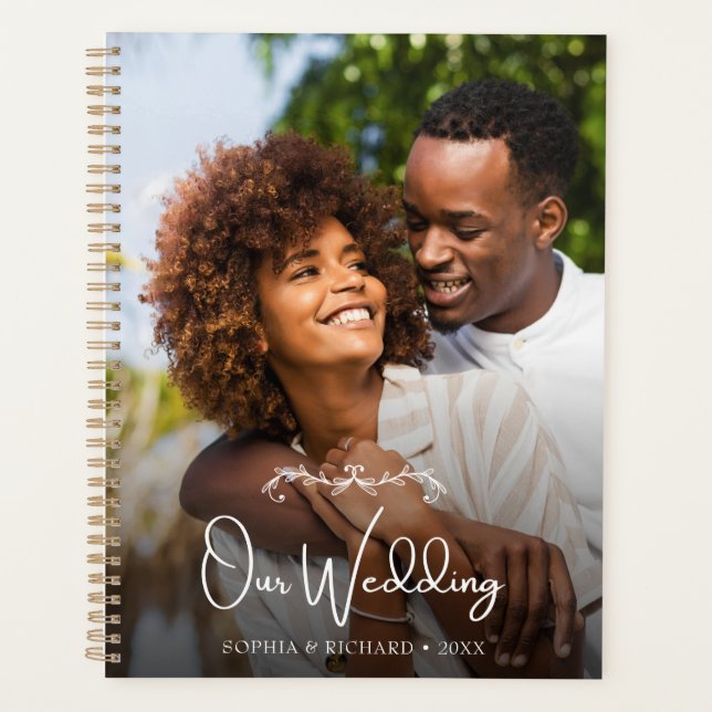 Agenda Elegante Script de Caligrafia Chic Personalizado c (Frente)