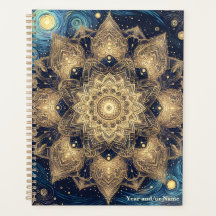 Elegante Starry Night Nebula Azul Dourada Arte Man