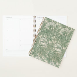 Agenda Elegante Tulips Verdes William Morris Planner