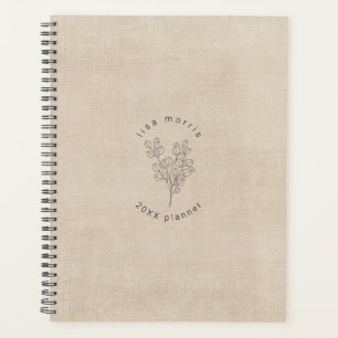 Agenda Elegante Vintage Flor Botânico