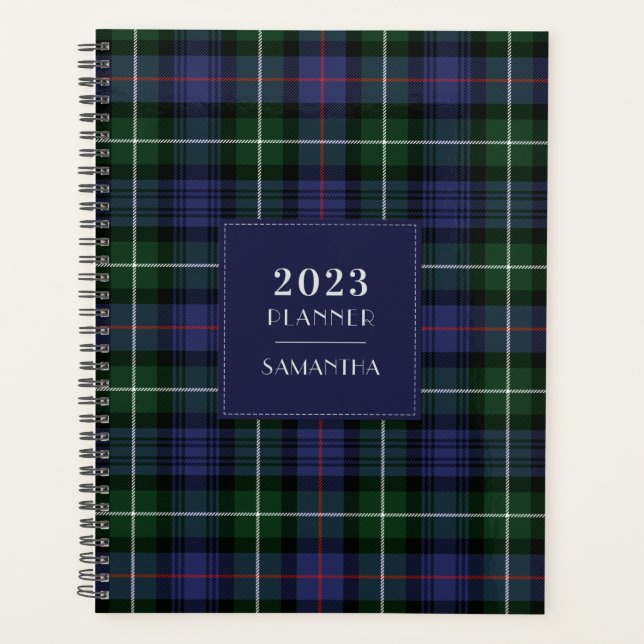 Agenda Elegante Xadrez Tartan Rustic 2025 (Frente)
