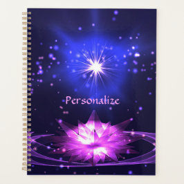 Agenda Elegante Zen Purple Crystal Lotus Flower