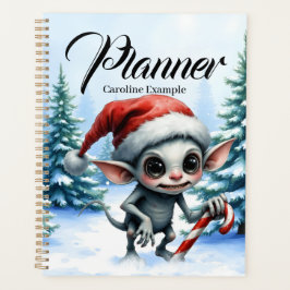 Agenda Elfo de Natal com Candy Cane.