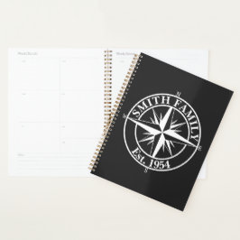 Agenda Emblema personalizável do monograma de estrela de