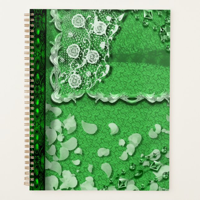 Agenda Emerald Dreams Trompe L'oeil Junk Journal Style  (Frente)