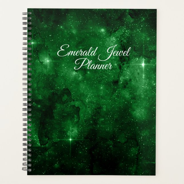 Agenda Emerald Green Stars Sky Planner (Frente)