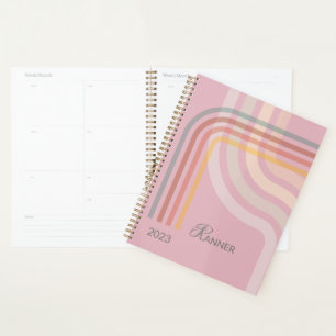 Agenda empresa abstrato pink