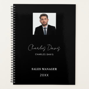 Agenda Empresa de fotos com assinatura de nome branco pre