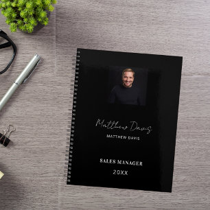 Agenda Empresa de fotos com assinatura de nome branco pre