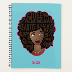 Agenda Encorajando as mulheres negras, cabelo natural, az