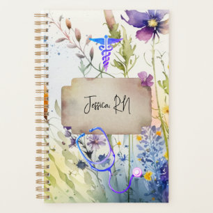 Agenda Enfermeira Boho Medicina Floral Saúde