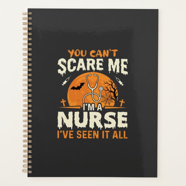 Agenda Enfermeira de Halloween Me Ameace (Frente)