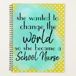 Agenda Enfermeira Escolar Cores e Coordenação de Trendy