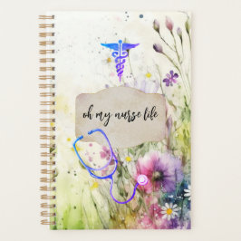 Agenda Enfermeira Medicina Whimsical Floral Healthcare Me
