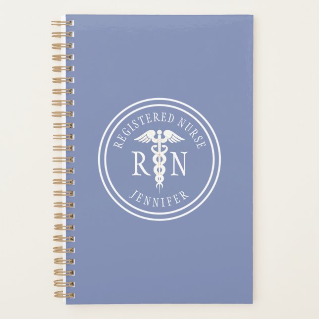 Agenda Enfermeiro Personalizado RN Caduco Médico Azul (Frente)
