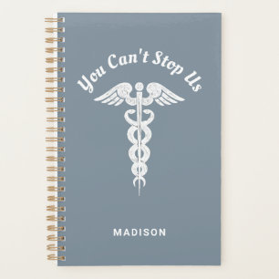 Agenda Enfermeiro RN Blue White Caduco Médico Personaliz