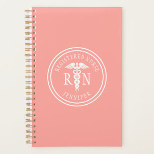Agenda Enfermeiro RN Caduco Médico Rosa Personalizado