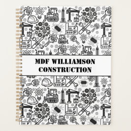 Agenda engenheiro Blueprint de arquitetura preto e branco