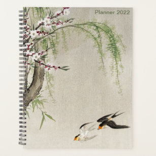 Agenda Engordas em voo, Ohara Koson, Arte de Pássaros Jap