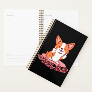 Agenda Engraçado Cachorro Corgi Em Direto Procura Isto