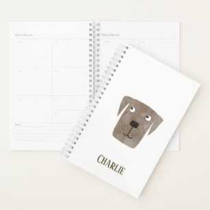 Agenda Engraçado Chocolate Labrador Cachorro de Retriever