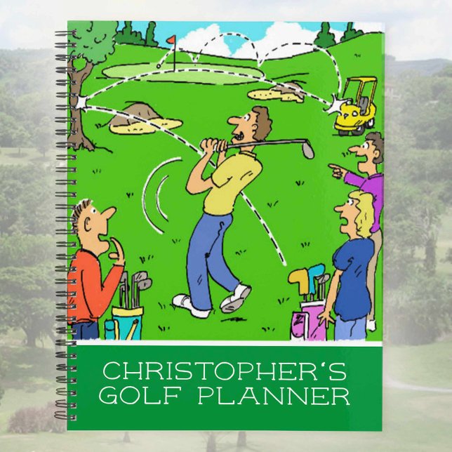 Agenda Engraçado desenho animado de golfistas. (Criador carregado)