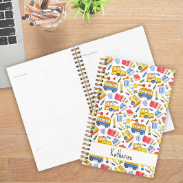 Agenda Engraçado Ônibus Escolar Volta Ao Padrão De Nome E