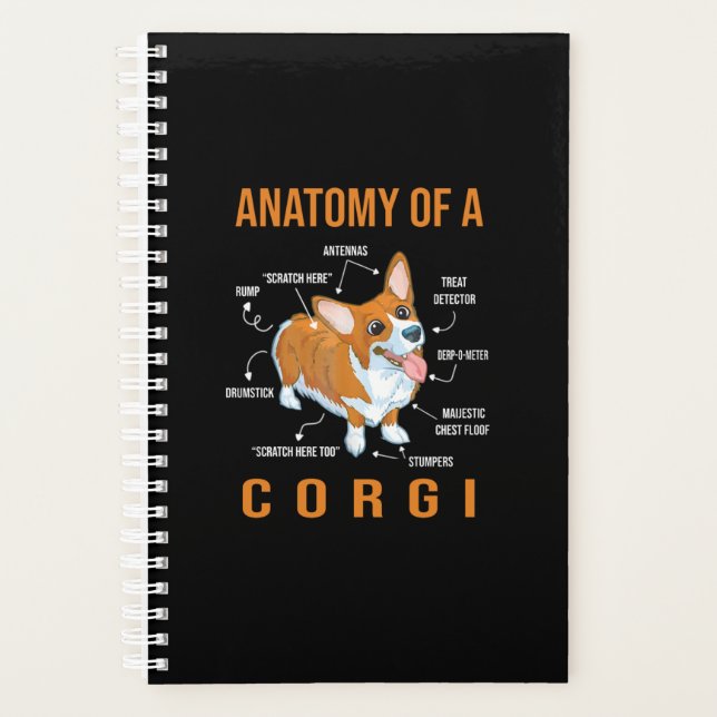 Agenda engraçado para o amante do cachorro corgi  (Frente)