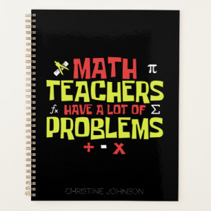 Agenda Engraçado Professor de Matemática Piada de matem