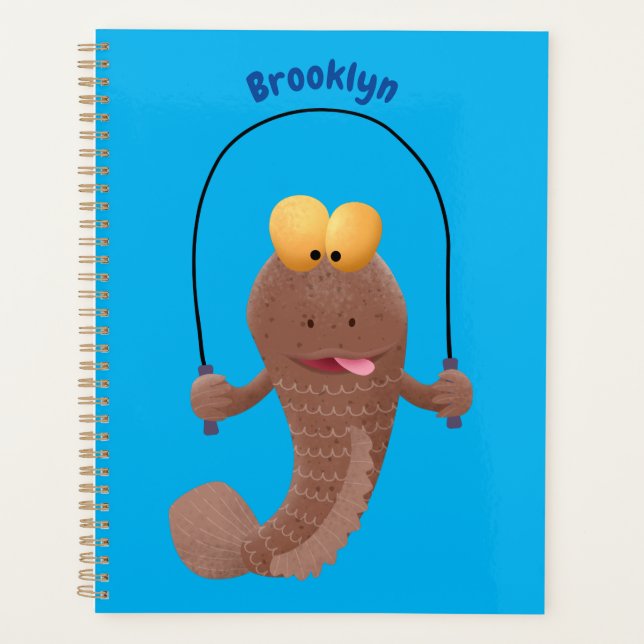 Agenda Engraçado saltando desenho de peixe (Frente)