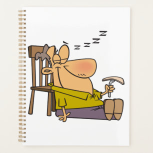 Agenda Engraçado Sleepy Man Napling com Sanduíche