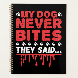 Agenda Engraçado Vet Tech Meu Cachorro Nunca Mordeu