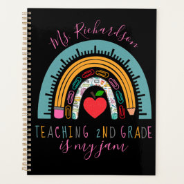 Agenda Ensino Arco-Íris de Objetos Escolares é meu Emperr