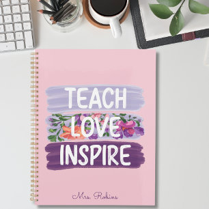 Agenda Ensino, inspiração de amor, Professor Personalizad