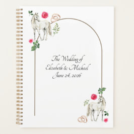 Agenda Equestrian Pink Floral Wedding Planner
