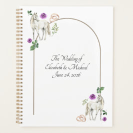 Agenda Equestrian Purple Floral Wedding Planner