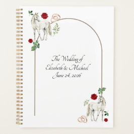 Agenda Equestrian Red Floral Rustic Wedding 