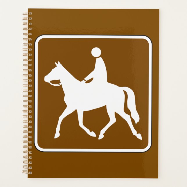 Agenda Equestrian Trail Riding Horse Silhouette Icon (Frente)