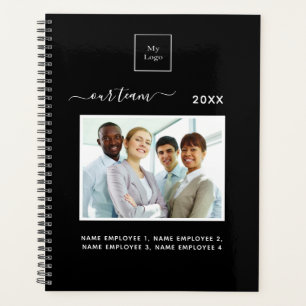 Agenda Equipe de fotos da empresa Black White elegant 202
