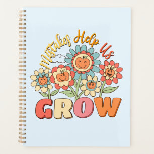 Agenda Erros Nos Ajudam A Crescer Motivação Floral Repr