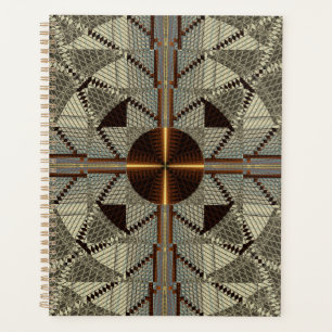Agenda Escalas de Arquivo Silver com Dourado Cross Planne