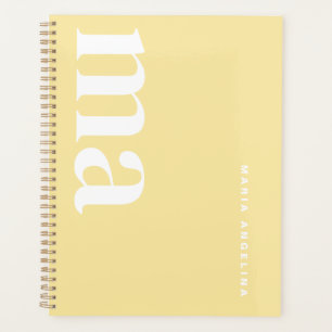 Agenda Escola Amarelo Monograma Bonito