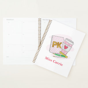 Agenda Escola Pré-infantário Rosa Personalizada