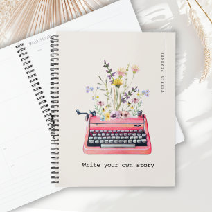 Agenda Escreva sua própria história, Beige Weekly Diary