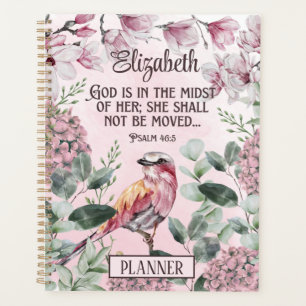 Agenda Escritura Cristã Floral Cor-de-Água Rosa para Ela