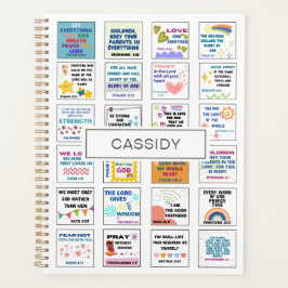 Agenda Escrituras bonitas, bíblia verso da memória das cr