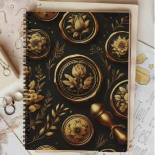 Agenda Escuro Acadêmico Carimbo Vintage Gothic Philatt
