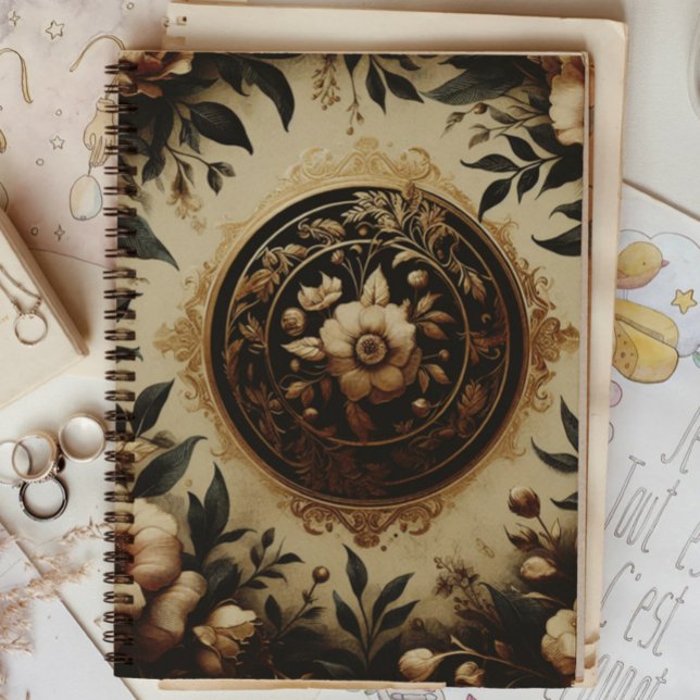 Agenda Escuro Acadêmico Carimbo Vintage Gothic Philatt (Criador carregado)