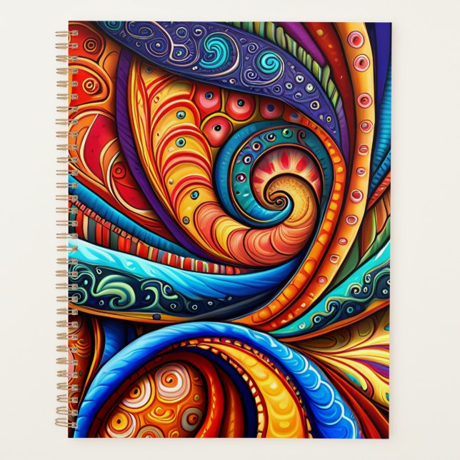 Agenda Esfregões Vívidos Coloridos (Frente)